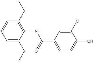 3-chloro-N-(2,6-diethylphenyl)-4-hydroxybenzamide Struktur