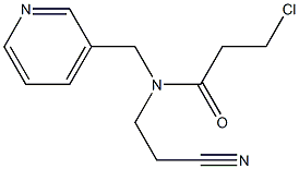 3-chloro-N-(2-cyanoethyl)-N-(pyridin-3-ylmethyl)propanamide Structure