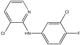3-chloro-N-(3-chloro-4-fluorophenyl)pyridin-2-amine Struktur