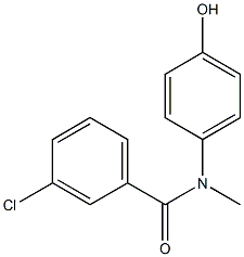 3-chloro-N-(4-hydroxyphenyl)-N-methylbenzamide Struktur