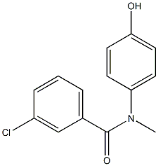 3-chloro-N-(4-hydroxyphenyl)-N-methylbenzamide,,结构式