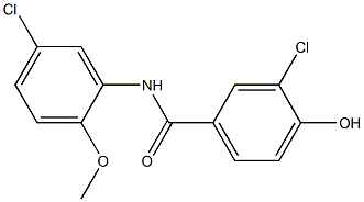 3-chloro-N-(5-chloro-2-methoxyphenyl)-4-hydroxybenzamide Structure