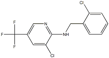 3-chloro-N-[(2-chlorophenyl)methyl]-5-(trifluoromethyl)pyridin-2-amine 化学構造式