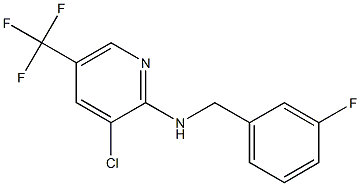 3-chloro-N-[(3-fluorophenyl)methyl]-5-(trifluoromethyl)pyridin-2-amine,,结构式