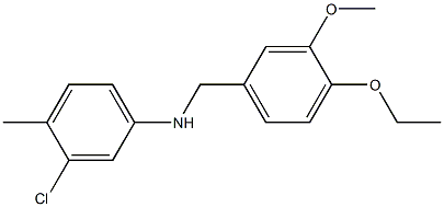 3-chloro-N-[(4-ethoxy-3-methoxyphenyl)methyl]-4-methylaniline 化学構造式
