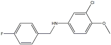 3-chloro-N-[(4-fluorophenyl)methyl]-4-methoxyaniline 化学構造式