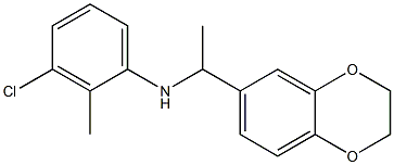  3-chloro-N-[1-(2,3-dihydro-1,4-benzodioxin-6-yl)ethyl]-2-methylaniline