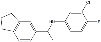 3-chloro-N-[1-(2,3-dihydro-1H-inden-5-yl)ethyl]-4-fluoroaniline,,结构式