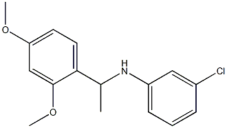 3-chloro-N-[1-(2,4-dimethoxyphenyl)ethyl]aniline,,结构式