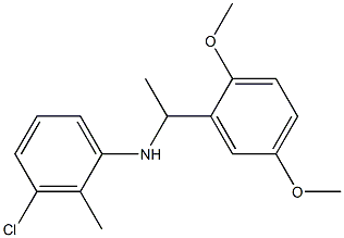 3-chloro-N-[1-(2,5-dimethoxyphenyl)ethyl]-2-methylaniline Structure