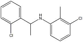 3-chloro-N-[1-(2-chlorophenyl)ethyl]-2-methylaniline 结构式