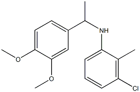 3-chloro-N-[1-(3,4-dimethoxyphenyl)ethyl]-2-methylaniline Struktur