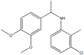 3-chloro-N-[1-(3,4-dimethoxyphenyl)ethyl]-2-methylaniline Structure