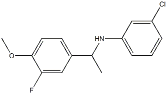 3-chloro-N-[1-(3-fluoro-4-methoxyphenyl)ethyl]aniline,,结构式