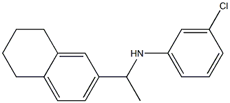 3-chloro-N-[1-(5,6,7,8-tetrahydronaphthalen-2-yl)ethyl]aniline,,结构式