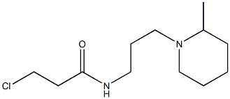 3-chloro-N-[3-(2-methylpiperidin-1-yl)propyl]propanamide 结构式