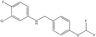 3-chloro-N-{[4-(difluoromethoxy)phenyl]methyl}-4-fluoroaniline Structure