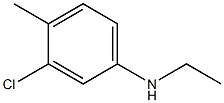 3-chloro-N-ethyl-4-methylaniline,,结构式
