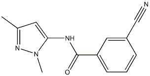 3-cyano-N-(1,3-dimethyl-1H-pyrazol-5-yl)benzamide Struktur