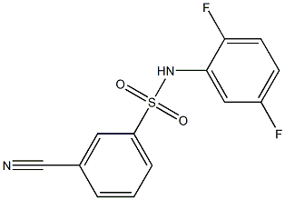 3-cyano-N-(2,5-difluorophenyl)benzenesulfonamide 结构式