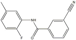 3-cyano-N-(2-fluoro-5-methylphenyl)benzamide Struktur