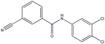 3-cyano-N-(3,4-dichlorophenyl)benzamide Struktur