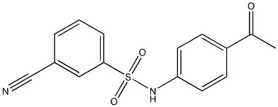 3-cyano-N-(4-acetylphenyl)benzene-1-sulfonamide Struktur