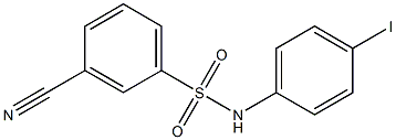 3-cyano-N-(4-iodophenyl)benzene-1-sulfonamide Structure