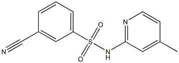 3-cyano-N-(4-methylpyridin-2-yl)benzene-1-sulfonamide Structure