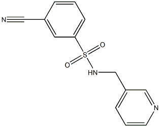 3-cyano-N-(pyridin-3-ylmethyl)benzene-1-sulfonamide 结构式