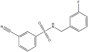 3-cyano-N-[(3-fluorophenyl)methyl]benzene-1-sulfonamide