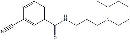 3-cyano-N-[3-(2-methylpiperidin-1-yl)propyl]benzamide,,结构式