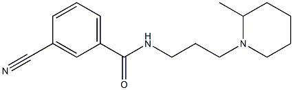  3-cyano-N-[3-(2-methylpiperidin-1-yl)propyl]benzamide