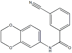 3-cyano-N-2,3-dihydro-1,4-benzodioxin-6-ylbenzamide Structure