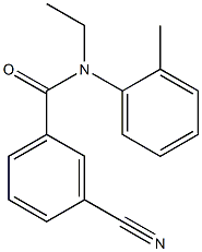 3-cyano-N-ethyl-N-(2-methylphenyl)benzamide,,结构式