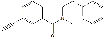 3-cyano-N-methyl-N-[2-(pyridin-2-yl)ethyl]benzamide 结构式