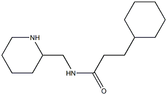 3-cyclohexyl-N-(piperidin-2-ylmethyl)propanamide Struktur