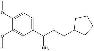 3-cyclopentyl-1-(3,4-dimethoxyphenyl)propan-1-amine,,结构式