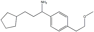 3-cyclopentyl-1-[4-(2-methoxyethyl)phenyl]propan-1-amine Struktur