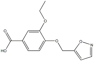 3-ethoxy-4-(1,2-oxazol-5-ylmethoxy)benzoic acid Struktur