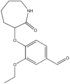 3-ethoxy-4-[(2-oxoazepan-3-yl)oxy]benzaldehyde Structure