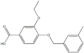 3-ethoxy-4-[(3-methylphenyl)methoxy]benzoic acid Structure