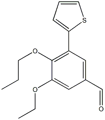 3-ethoxy-4-propoxy-5-thien-2-ylbenzaldehyde Structure