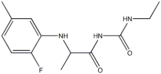 3-ethyl-1-{2-[(2-fluoro-5-methylphenyl)amino]propanoyl}urea Structure