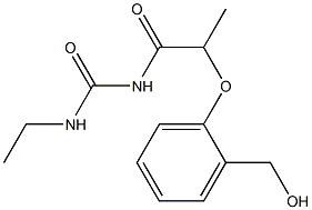 3-ethyl-1-{2-[2-(hydroxymethyl)phenoxy]propanoyl}urea Structure