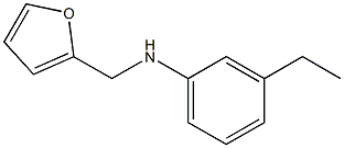 3-ethyl-N-(furan-2-ylmethyl)aniline,,结构式
