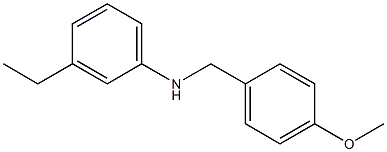 3-ethyl-N-[(4-methoxyphenyl)methyl]aniline 化学構造式