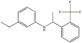 3-ethyl-N-{1-[2-(trifluoromethyl)phenyl]ethyl}aniline Struktur