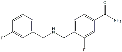 3-fluoro-4-({[(3-fluorophenyl)methyl]amino}methyl)benzamide 结构式