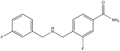 3-fluoro-4-({[(3-fluorophenyl)methyl]amino}methyl)benzamide Structure